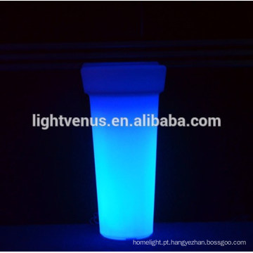 Novo estilo LED Rgb plantador vaso, vaso de flor decorativa do ourdoor, vaso alto